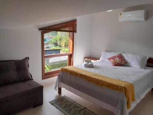 Postel nebo postele na pokoji v ubytování Flat - SERRA E MAR - Paraty