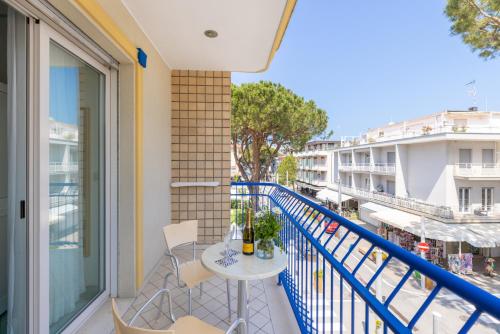 A balcony or terrace at Hotel Caprice - in centro a Riccione