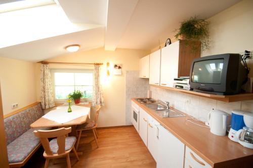 Kuchyň nebo kuchyňský kout v ubytování Haus Fritzenwallner Appartement 1
