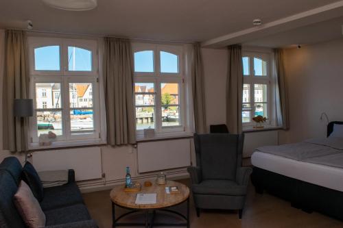 Katil atau katil-katil dalam bilik di Hotel Das Brückenhaus