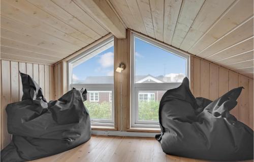two bean bags in a room with a window at Stunning Home In Lemvig With Wifi in Lemvig