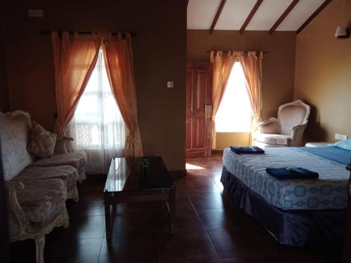 Ruang duduk di Sea Bay Resort