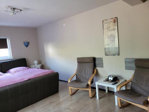 Istumisnurk majutusasutuses Ferienwohnung Loreley