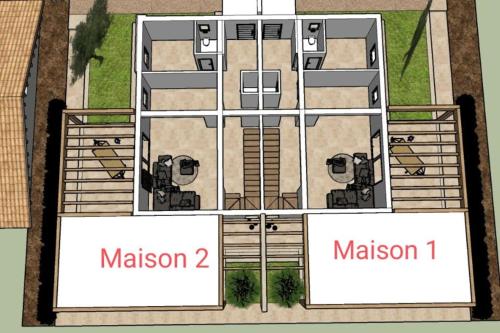 a floor plan of a building with two floors at Villa Cirasa in Aragona