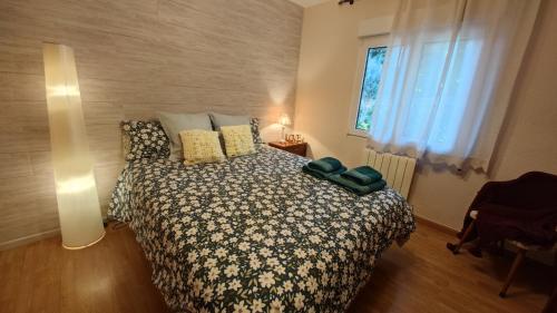a bedroom with a bed and a window at ALOJAMIENTO MIRABUENOS in Aranda de Duero