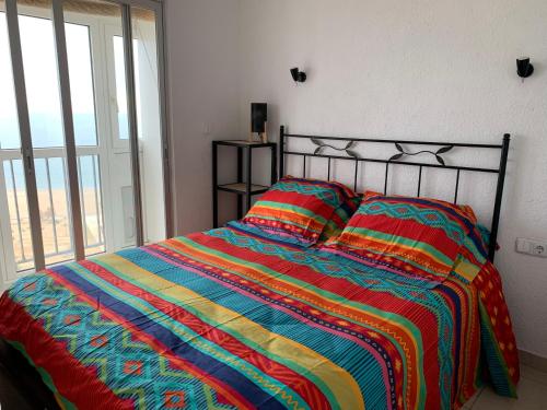 Krevet ili kreveti u jedinici u okviru objekta Apartamento Con Magníficas Vistas Al Mar - Wifi Gratis