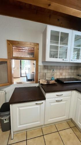 Kuchyň nebo kuchyňský kout v ubytování Monteurzimmer Ringingen