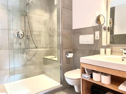 Koupelna v ubytování Sonnhof Apartments Tegernsee - zentral und perfekt für Urlaub & Arbeit