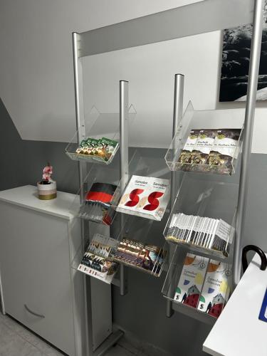 a refrigerator filled with lots of different types of food at Sobe “Stari Grad-Samobor” in Samobor