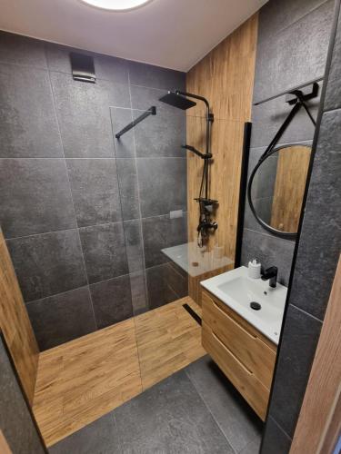 Kúpeľňa v ubytovaní Apartament klasyczny z widokiem na Giewont