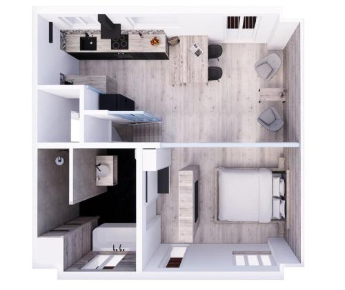 2 Aussicht auf ein kleines Apartment mit einem Zimmer in der Unterkunft Loft am See in Arosa
