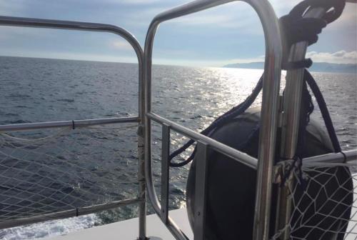 a view from the front of a boat in the ocean at Maison d'Hôtes La Bastide Bleue in Marseille