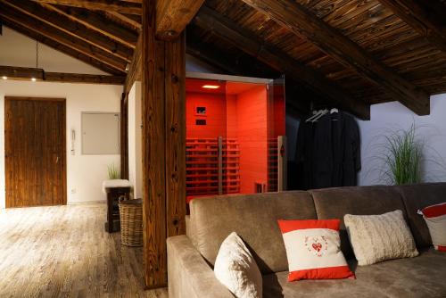 Coin salon dans l'établissement Suite Sinfonie Bergstille