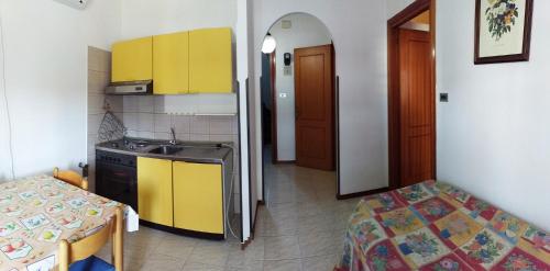 Appartamenti Primula Unoにあるキッチンまたは簡易キッチン