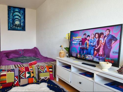 TV a/nebo společenská místnost v ubytování Artisouk