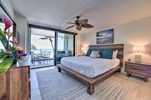 Postel nebo postele na pokoji v ubytování Hotel-Zoned Oceanfront Condo in Kaanapali Resort!