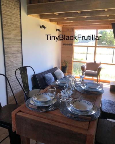 Posezení v ubytování Tiny House, Tiny Black Frutillar