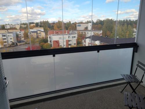 Balkoni atau teres di Bright studio apartment on the 6th floor