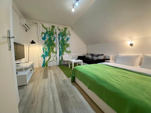 Postel nebo postele na pokoji v ubytování Eva Luxury Rooms & Apartments