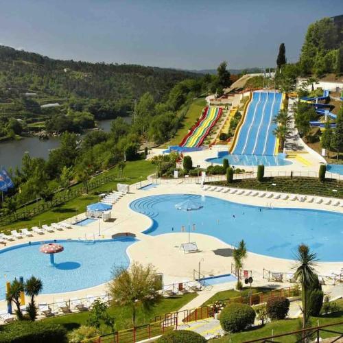 an overhead view of a large swimming pool in a resort at Luxury Home - Vila Golfe Amarante in Amarante