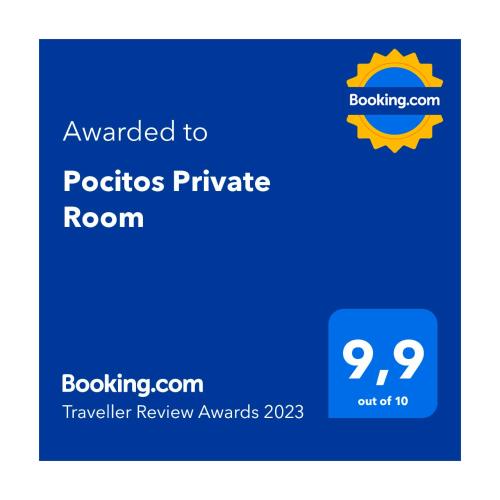 Certifikát, hodnocení, plakát nebo jiný dokument vystavený v ubytování Pocitos Private Room