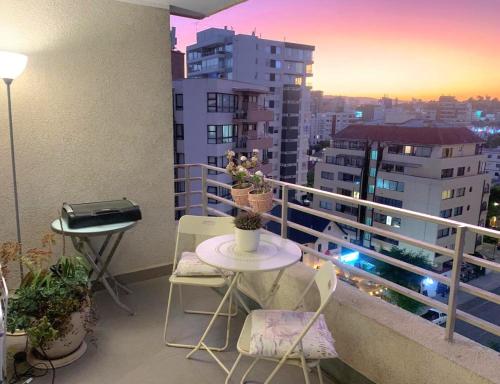 Apartamento Boulevard Poniente tesisinde bir balkon veya teras