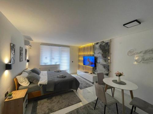 Χώρος καθιστικού στο Apartman Afrodita Lux 1