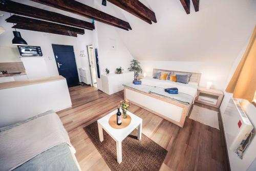 Posezení v ubytování Apartmán Podkroffka