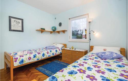 a bedroom with two beds and a window at Gorgeous Home In Kastav With Wifi in Kastav