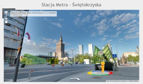 a rendering of a city with a person standing on a street at Center Apartment in Warsaw