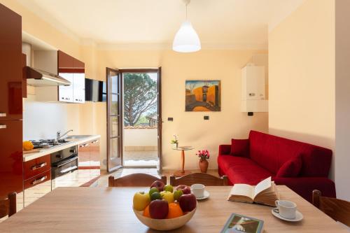 Η κουζίνα ή μικρή κουζίνα στο Pulciano Apartments