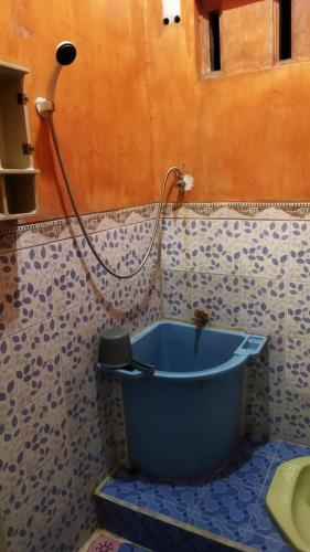 eine Badewanne im Bad mit Dusche in der Unterkunft Homestay Ulya 2 in Diyeng