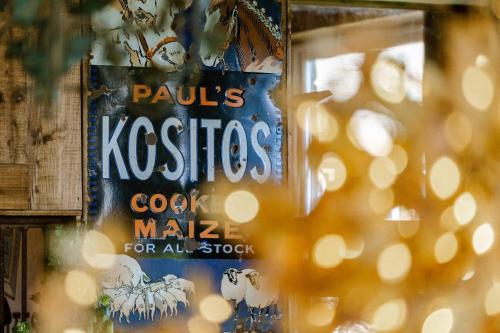 a sign that reads pauls kosciuszes cook make for all shoot at Sneaton Castle in Whitby