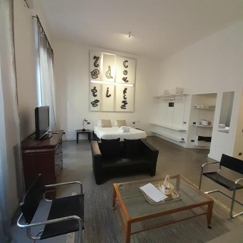 Loft Farnese 1 suite luxury area soggiorno e cucina