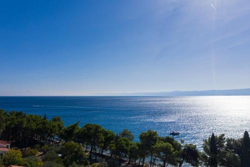 een uitzicht op de oceaan vanuit een resort bij Villa Mediterranea in Bol