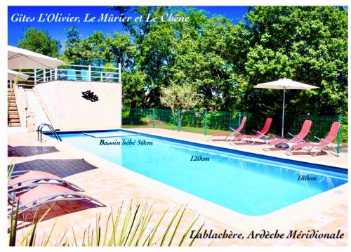 SOUS UN OLIVIER Gîte Le Chêne, au calme avec climatisation et piscine