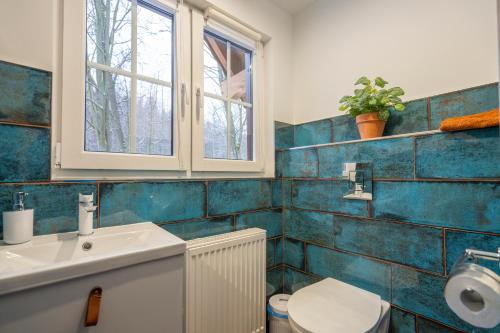 Kúpeľňa v ubytovaní KARKONOSKIE CHATY