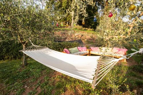 Κήπος έξω από το Casetta di Butia, Ginestra apartment with swimming pool