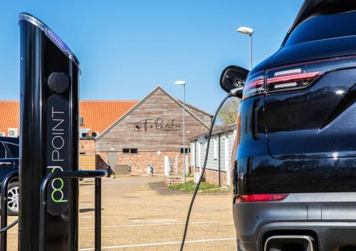 a close up of the back of a car refueling at Heacham Manor Hotel in Hunstanton