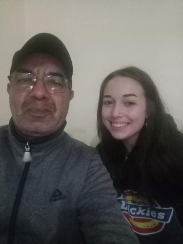 a man and a woman posing for a picture at Airport Agadir Guest House in Agadir