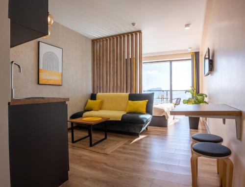 Posezení v ubytování Panorama apartment New Gudauri