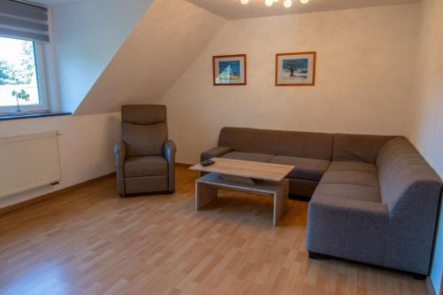 Χώρος καθιστικού στο Ferienwohnung und Suite bei Stralsund