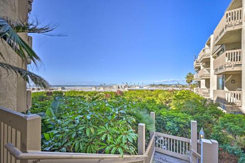 a view of the beach from the balcony of a condo at Deja Blue Oceanside Condo on Beach with Pools! in Oceanside