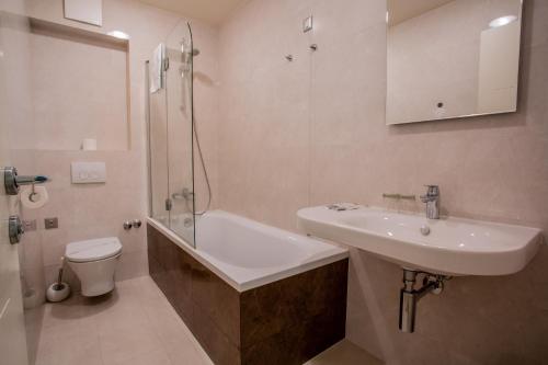 Koupelna v ubytování Hotel Pleter