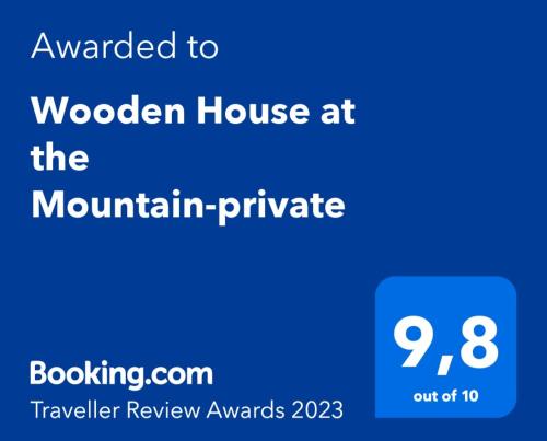 a screenshot of the wooden house at the mountain private at Wooden House at the Mountain-private in Paránimfoi