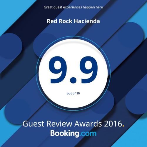 Certifikát, hodnocení, plakát nebo jiný dokument vystavený v ubytování Red Rock Hacienda