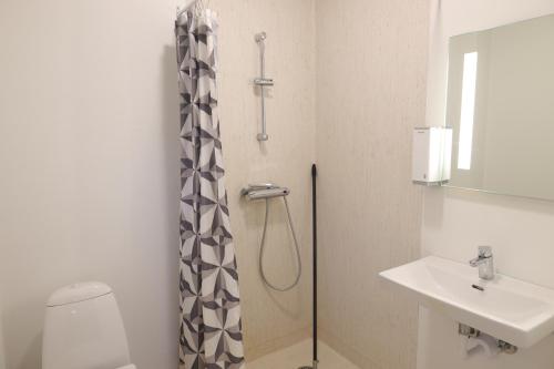 Koupelna v ubytování Motel Sindal
