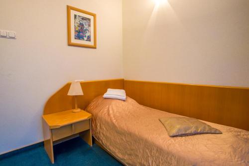 Postel nebo postele na pokoji v ubytování Farys - świetna lokalizacja, sauna, jacuzzi, piękne widoki z okien