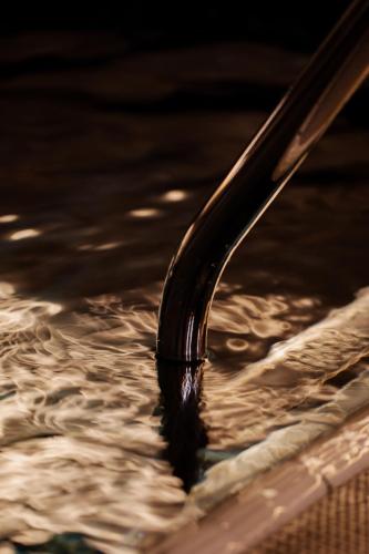 a close up of a hose in a body of water at Hotel Monopol in Wrocław