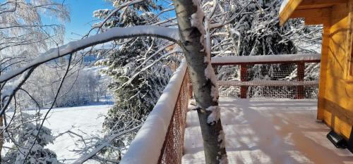 Treehouse Podpoľanie v zimě